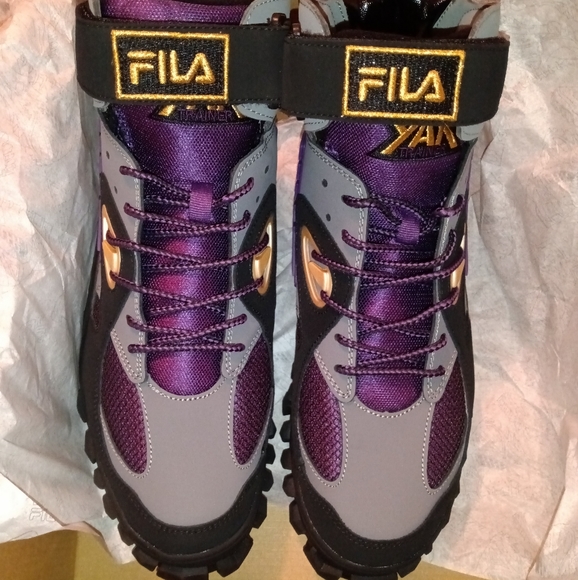 Fila Shoes Fila Yak Trainer Hiking Boots In Purple Black Mens Size